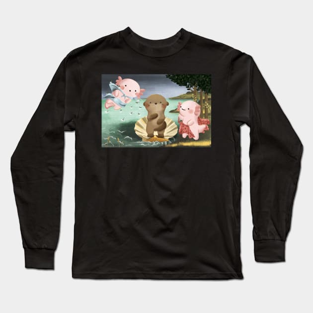 Birth of Otter Long Sleeve T-Shirt by laiberry